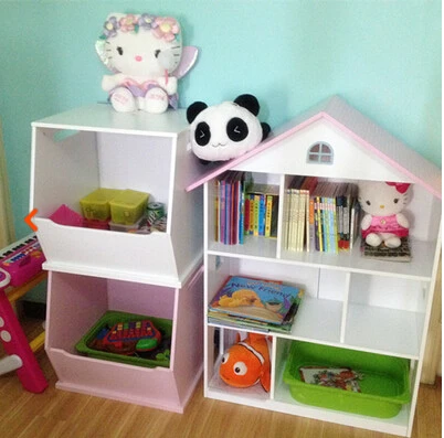 wooden toy shelves