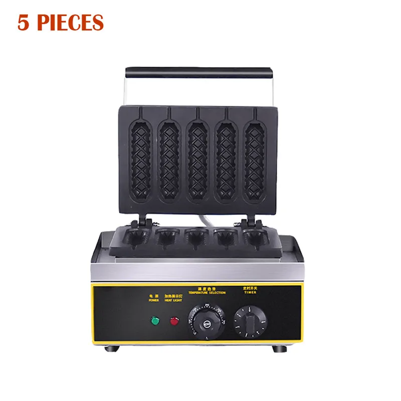 Commercial Electric 56 pieces Crispy Corn Waffle Sausage Non-stick Machine Crispy French Hot Dog Breakfast Removable Plates (9)
