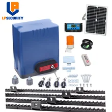 Полный комплект, автоматическая открывалка для раздвижных ворот на солнечных батареях, подъездная дорога, входная безопасность, 24 В, 230 В, 120 В, со стойками 4 м