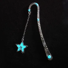 Дизайн звездный человек КИТ Закладка в форме хвоста светится в темноте металлическая, для книги маркер подарки