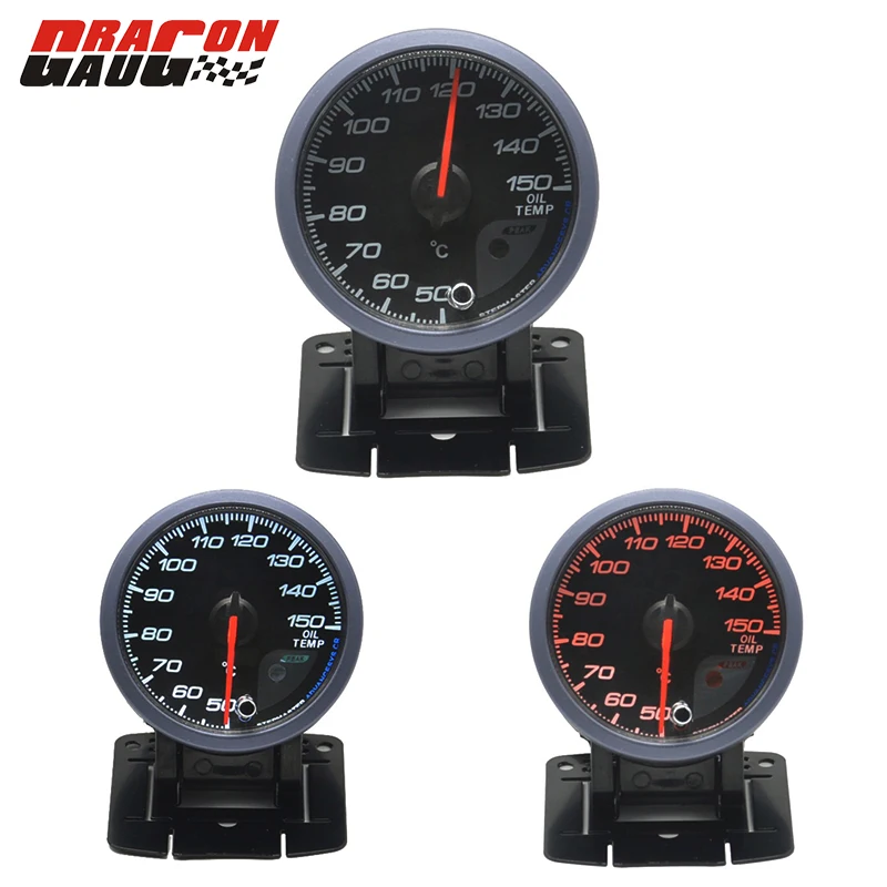 Dragon Gauge 60mm Stepper motor Car Oil temp temperatur gauge Meter
