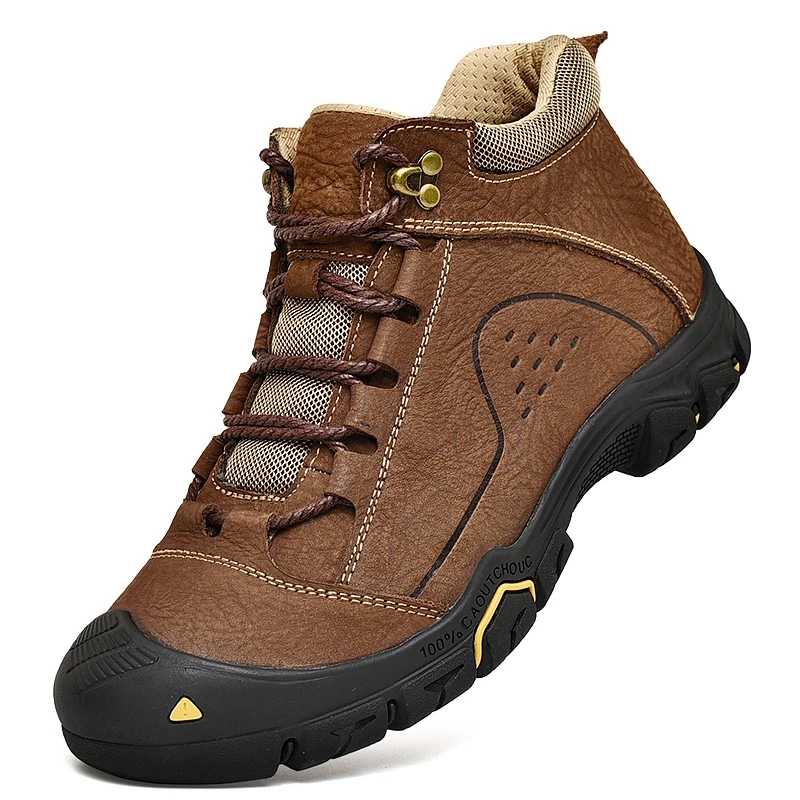 

2019 new hiking shoes outdoor sports hiking shoes man women leather waterproof boots warm high top climbing camping shoe