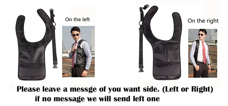 Tactical Invisible armpit bag agents tactical backpack anti-theft hidden personal wallet black molle pouch left right available (222)