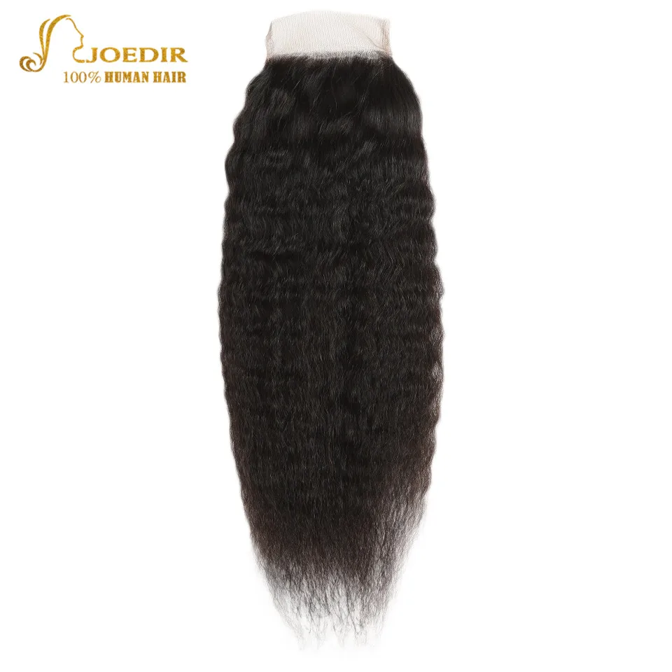 

Joedir Brazilian Kinky Straight Hair 4*4 Lace Closure With Baby Hair Human Hair Lace Closure Free Shipping Natural Color Remy