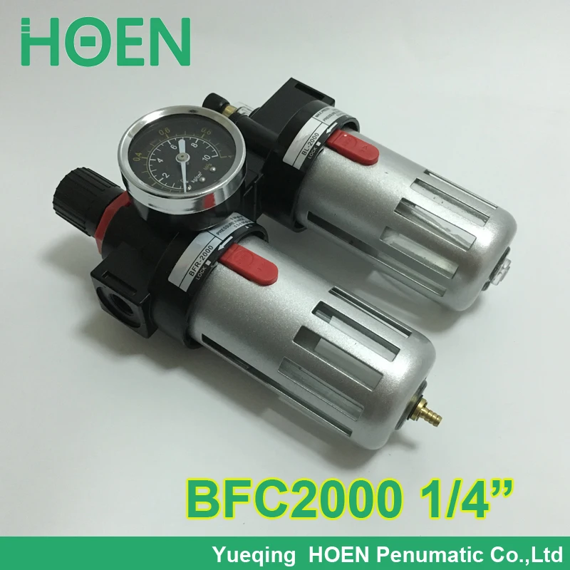Airtac Тип Пневматический воздушный frl BFC2000 1/4 дюйма с манометром Регулятор Фильтра