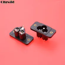 Cltgxdd 1 шт. AC 2.5A 250 В 3 pin напряжение AC IEC 320 C6 Мужской Разъем питания 3 pin Черный с фиксированным с винтовыми отверстиями