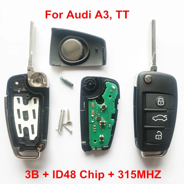 Aktualisiert Schlüssel 434 MHZ ID48 8P0 837 220 D für Audi A3 S3 TT  2006-2013