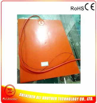 

220v 550w 350*450*1.5mm 3D Printer Heated Bed Silicone rubber heater adhesive 1 side 100k thermistor 4mm hole center