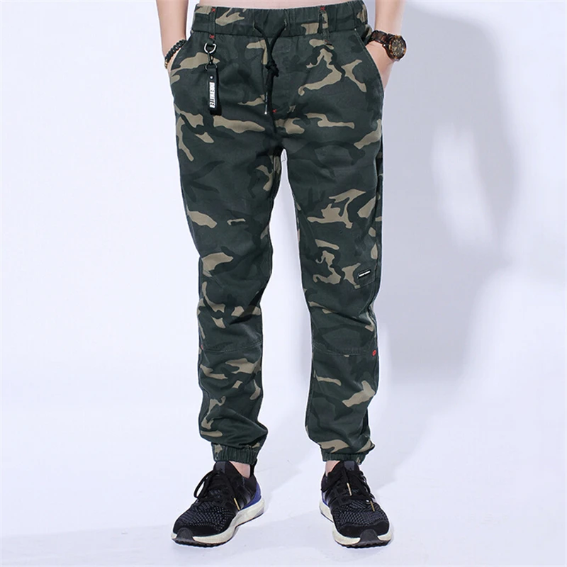 slim camo cargo pants for men - Pi Pants