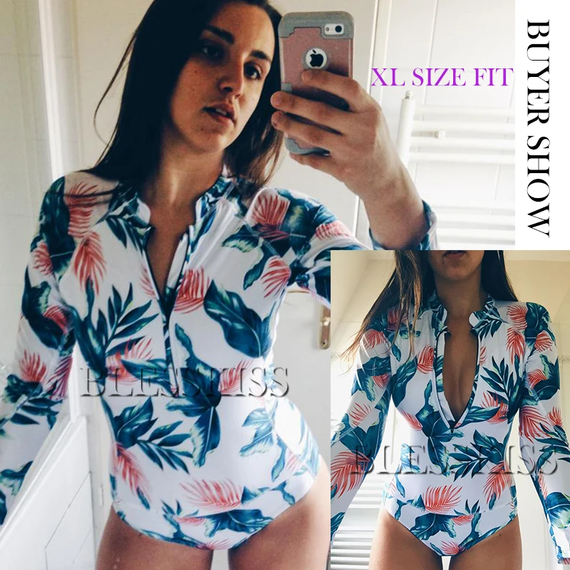 long sleeve swimsuit plus