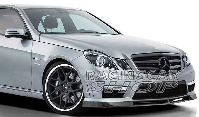 REAL CARBON FIBER V TYPE FRONT LIP SPOILER FOR MERCEDES BENZ W212 E-CLASS E200 E260 E300 E350 E550 E63 AMG BUMPER