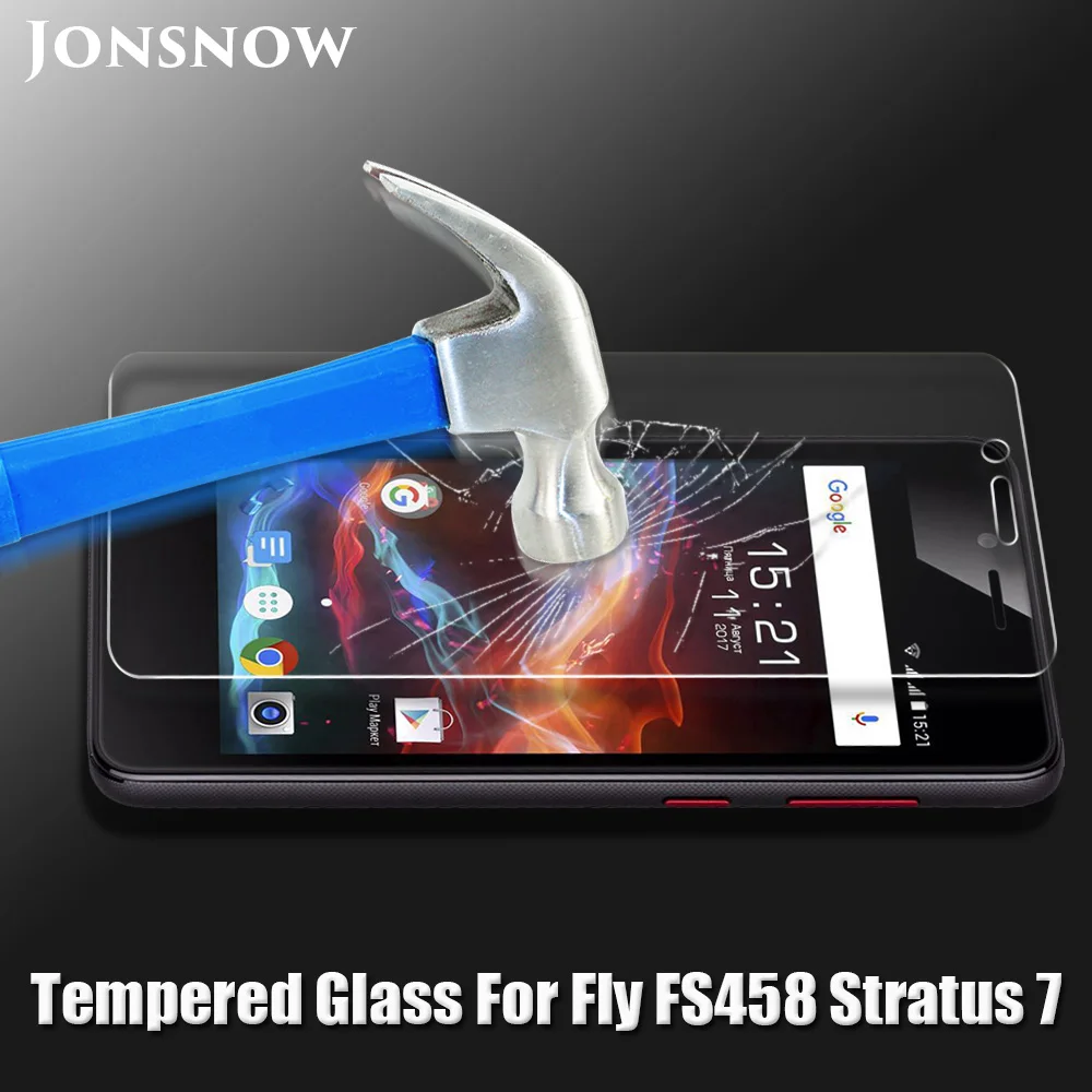 N-KOC3482_1_JONSNOW Tempered Glass for Fly FS458 High Clear 2.5D 9H Protective Film Front LCD Screen Protector for Fly Stratus 7 FS458