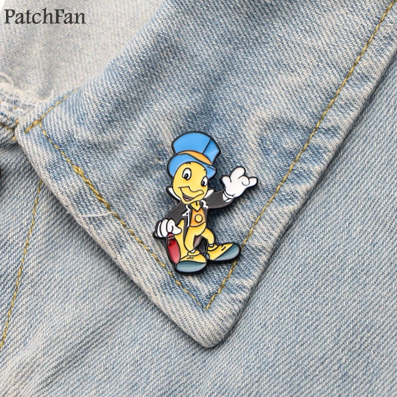 Patchfan Jiminy крикет цинковые булавки para рюкзак Прайд металлические украшения для одежды медаль сумка рубашка Значки броши для мужчин и женщин A1118