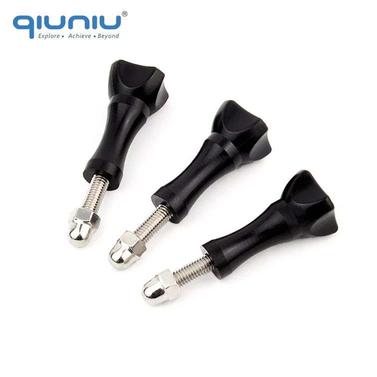 

QIUNIU 3pcs/lot Long Thumb Bolt Screws Tripod Mount Screw with Nut for GoPro Hero 6 5 4 3+ 3 2 Camera For Go Pro Accessories