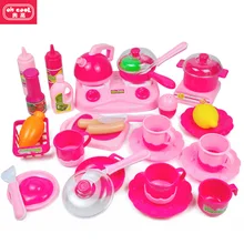 Детский игровой домик, игровой набор, имитация посуды, чайник, чашка, фрукты и пазл с рисунком овощей, Игрушки для раннего образования