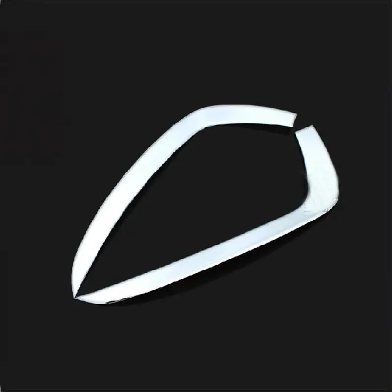 Tonlinker 2 шт. DIY Автомобильный Стайлинг АБС Хром Передняя фара Накладка для бровей чехол наклейки для AUDI Q3 2013-15 аксессуары - Цвет: sliver