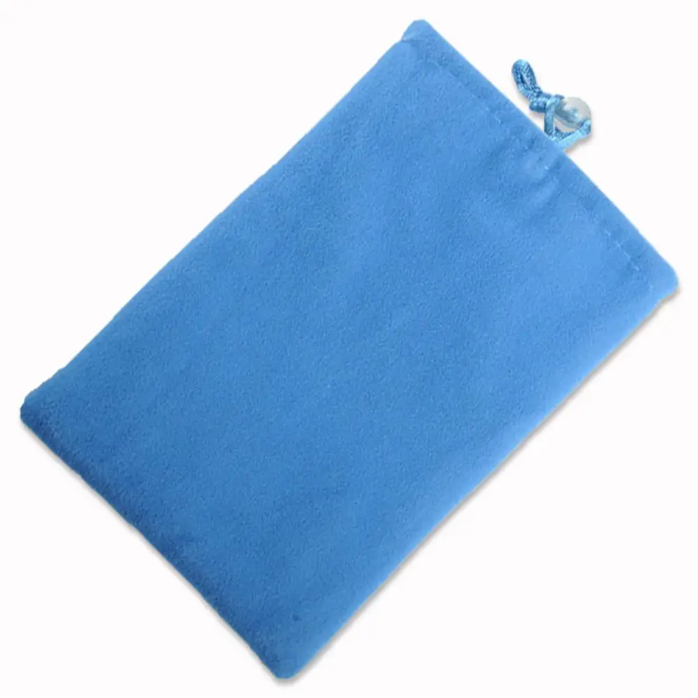 Универсальная фланелевая Мягкая тканевая сумка для iphone для samsung телефона MP3 Mp4 мобильного телефона Портативная сумка для huawei для Xiaomi LG - Цвет: Blue