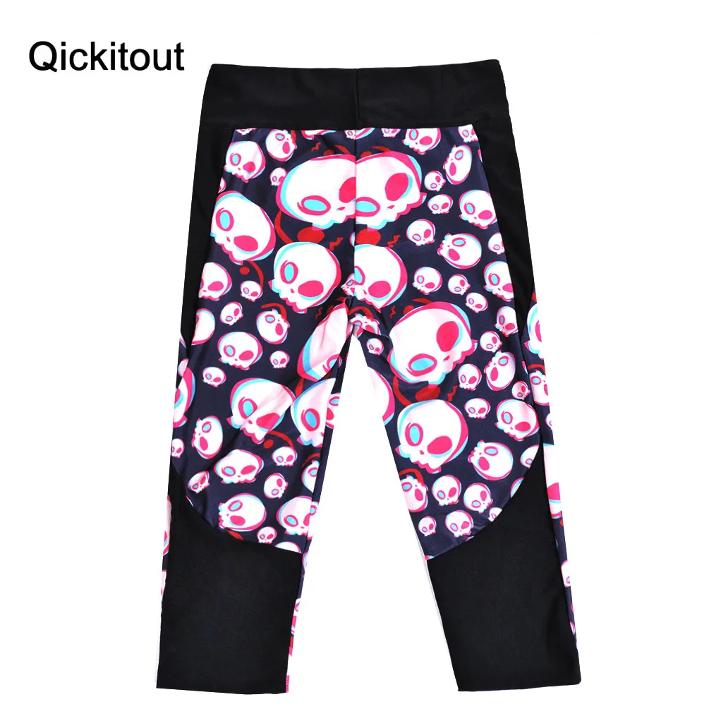 Сексуальные популярные женские брюки с 7 точками модные череп красными глазами