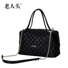 New LAORENTOU famous brands genuine leather women bag fashion quality Sheepskin bag black women handbag Shoulder messenger Bags