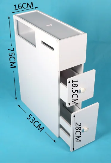 

30% BG231 Toilet side cabinet side cabinet toilet storage rack dust rack floor angle cabinet clip narrow cabinet low