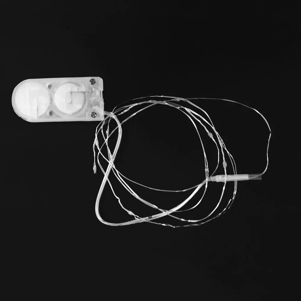 DIY Mini 1 м 10 светодиодная гирлянда на батарейках медная проволока для