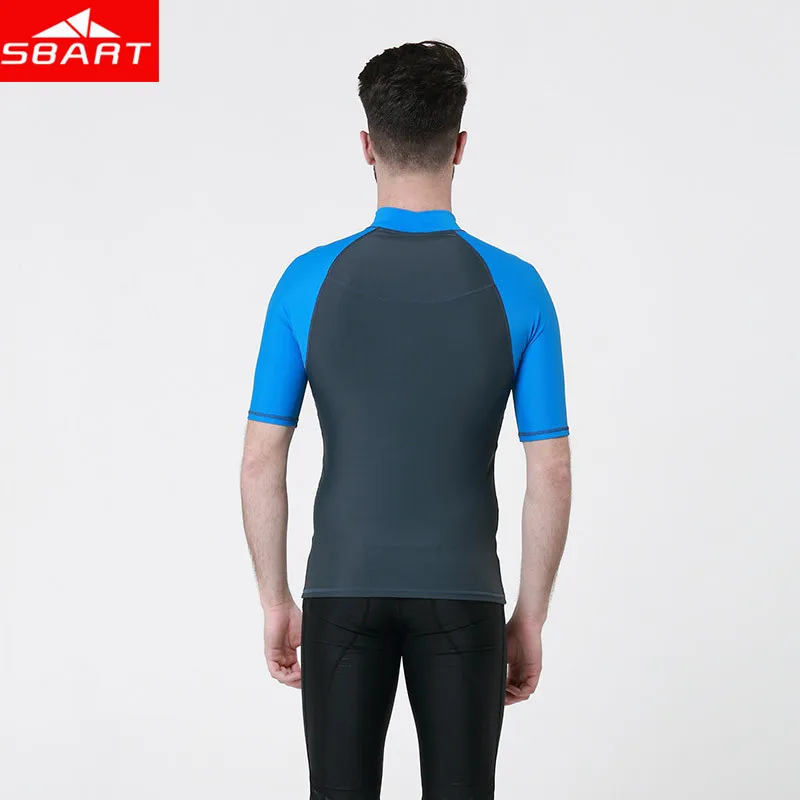 Men's Short Sleeve Rashguard Shirt Anti UV Windsurf Swimwear for Men Surfing Swimming Triathlon Sport Wear UPF50 + Rashguard Top