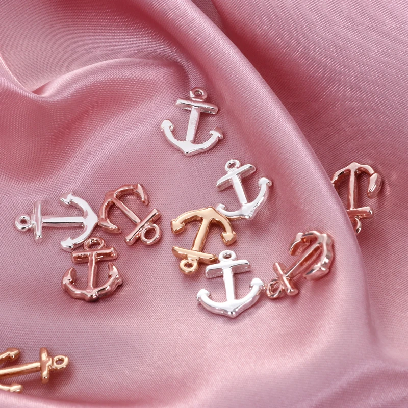 

10 products per pack,Pendant necklace anchor jewelry metal alloy anchor hanger amulet DIY