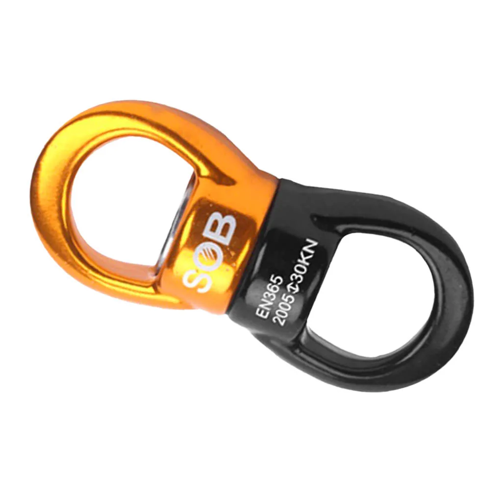 2pcs 30KN Rock Climbing Swivel Rotor Hook Swivel Ring Rotary Connector 83mm for Wall Equipment Mountaineering Rock Climbing