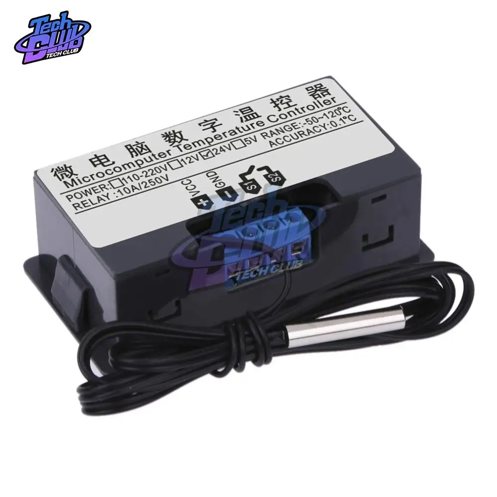 W3230 DC12V/24V AC110V-220V Digital Temperature Controller LED Display Thermostat With Heating/Cooling Control Instrument