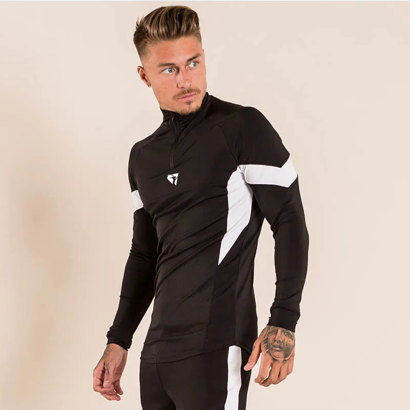 2019 Autumn Mens Tracksuit Sports Clothing Running Set Gyms long Sleeve T Shirt+Pants Men Sport Wear Fitness Clothing Sets