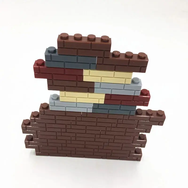 50Pcs Wall Brick 1x4 Compatible Accessory DIY Building Block Assemble Particles Brickset City Friend Toys 