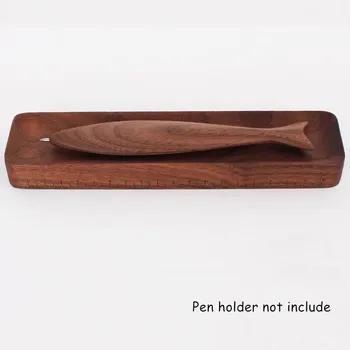 

Handmade Solid Wood Script Best Gift English Calligraphy Wooden Fish Pen Natural Wood Gel Ink Pen Craft Creative Design Gel Pens