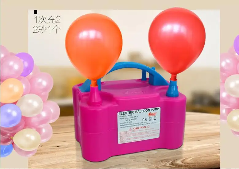 

220V or 110V Double Hole AC Inflatable Electric Air Balloon Pump Electric Balloon Inflator Pump Portable Air Blower