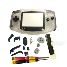 Черный Цвет Замена В виде ракушки Корпус Пластик с логотипом чехол для nintendogba Ретро консоли w/Экраны Стикеры черный Пуговицы