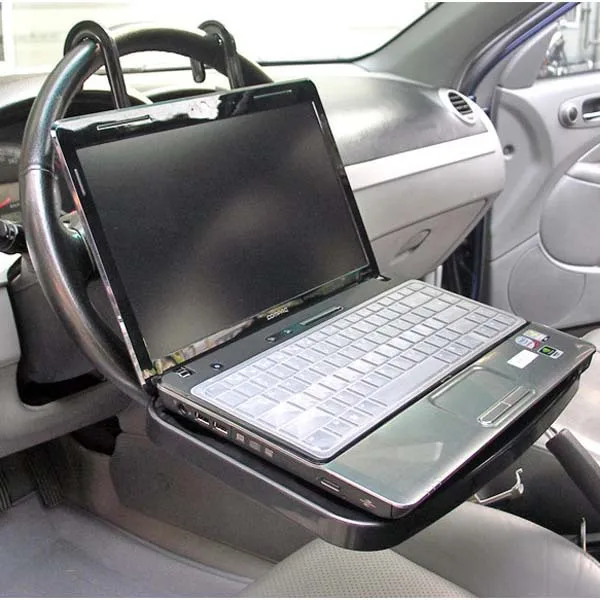 noir TICARVE Bureau de volant portable multifonction pour voiture avec porte-gobelet pour la plupart des volants de v/éhicules