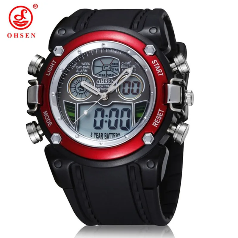 

Digtal Men Watch Fashion Brand relojes Military Dual Time Quartz Sports waterproof Watches Male Rubber clock Relogio Masculino