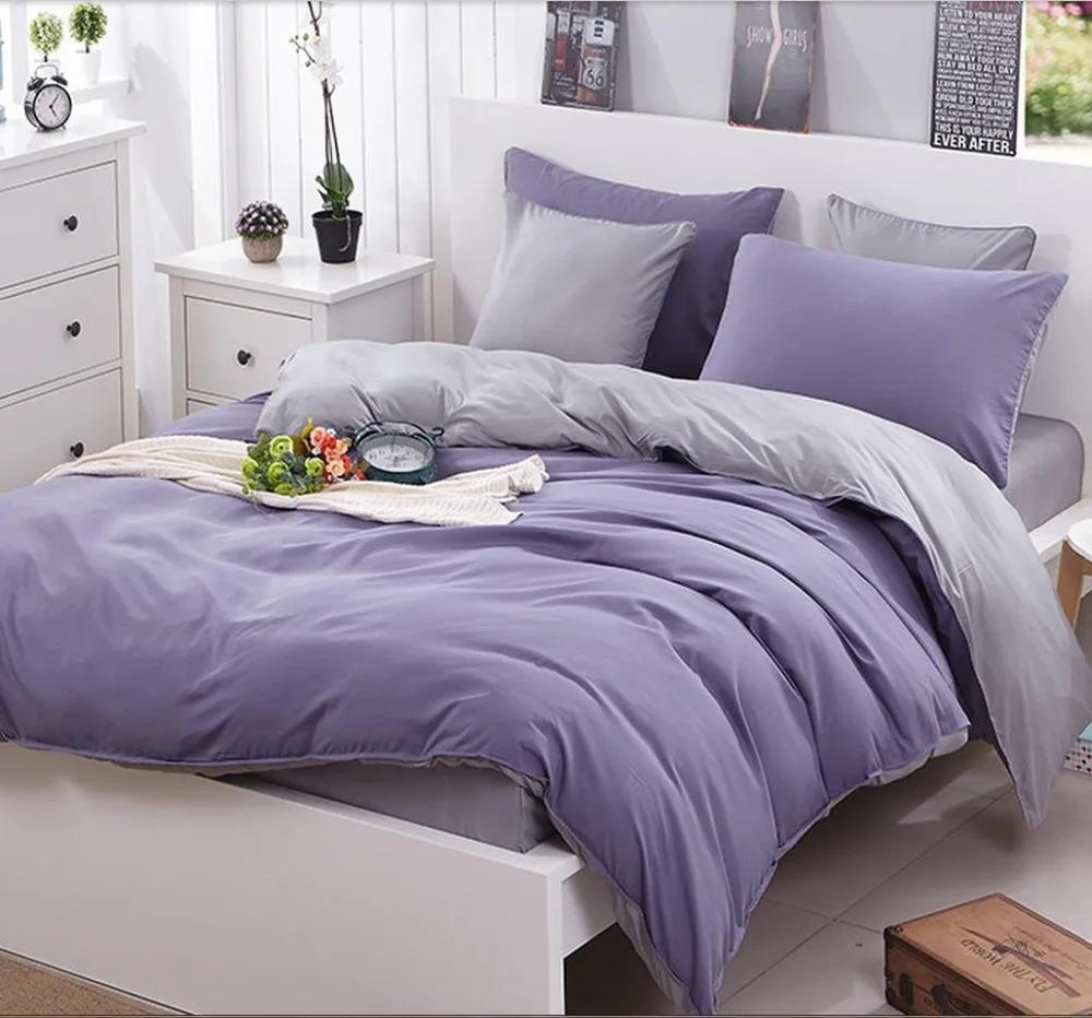 

Free shipping 4pcs Solid color bedding bedding bag home textile 4 is 1.5 1.8 m single sheet three-piece wool