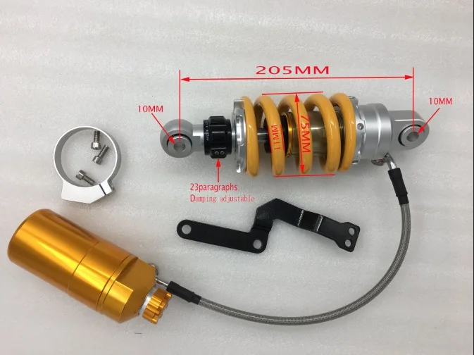 Ammortizzatori Ad Aria Da 205Mm Moto Universale Per Yamaha Y15Zr Kawasaki Go Kart Quad Dirt Sport Bikes Lc150 Lc135 Exciter150
