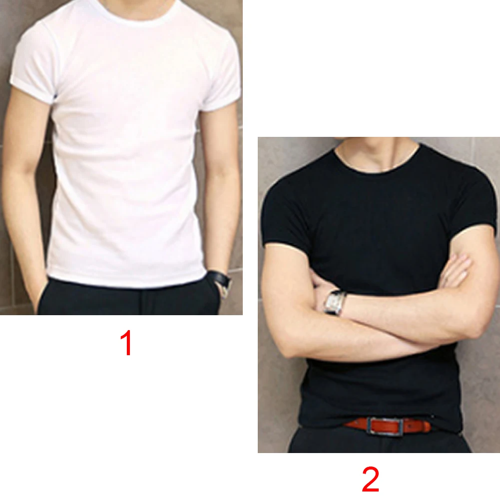 Solid Color Casual Slim Fit T-shirt Simple Summer Men Short Sleeve Round Collar Man Clothing Male Tops Shirt Solid Color Casual Slim Fit T-shirt Simple Summer Men Short Sleeve Round Collar Man Clothing Male Tops Shirt