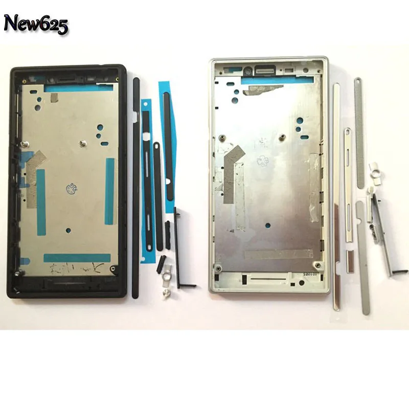 

Front Housing Faceplate for Sony Xperia M2 D2303 D2305 Front Bezel Housing LCD Panel Frame Side Button USB Door Cap Cover