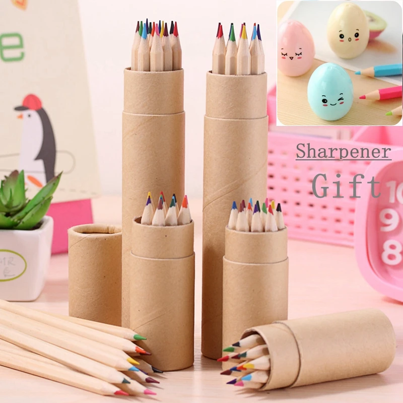 

12 Pcs/Set Colored Pencil set Statinery for school supplies 12 Colors pencil artist Painting Drawing apices colores YD0006