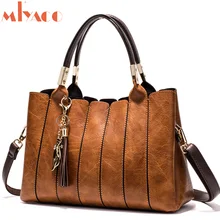 MIYACO, роскошная женская сумка, винтажная, коричневая, женская сумка на плечо, сумка-мессенджер, кожа, верх-сумки с кисточкой, лиса