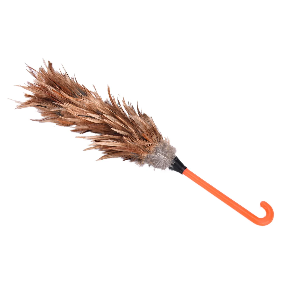 

Ostrich Natural Feather Duster Brush With Wood Handle Anti-static Cleaning Tool Household Furniturer Car Dust Cleaner 45cm