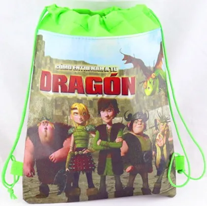 2 шт. мультфильм приручить дракона мешки приручить дракона детская плечи Drawstring сумки карандаш сумки