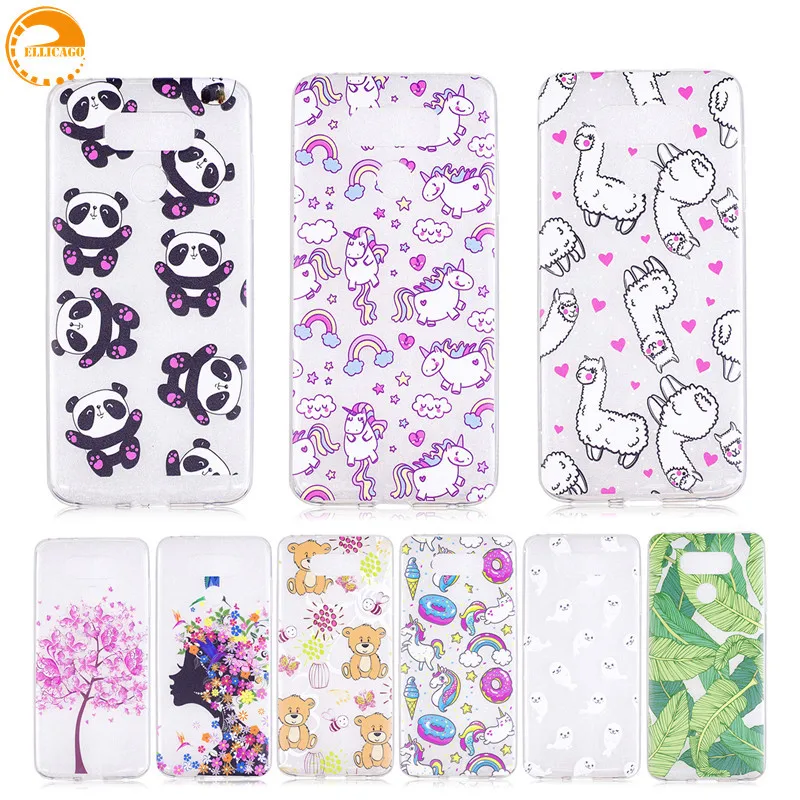 Ellicago Lovely case Capa sfor coque LG G6 cover For G 6 Fundas Transparent painted Silicone Soft TPU Back |