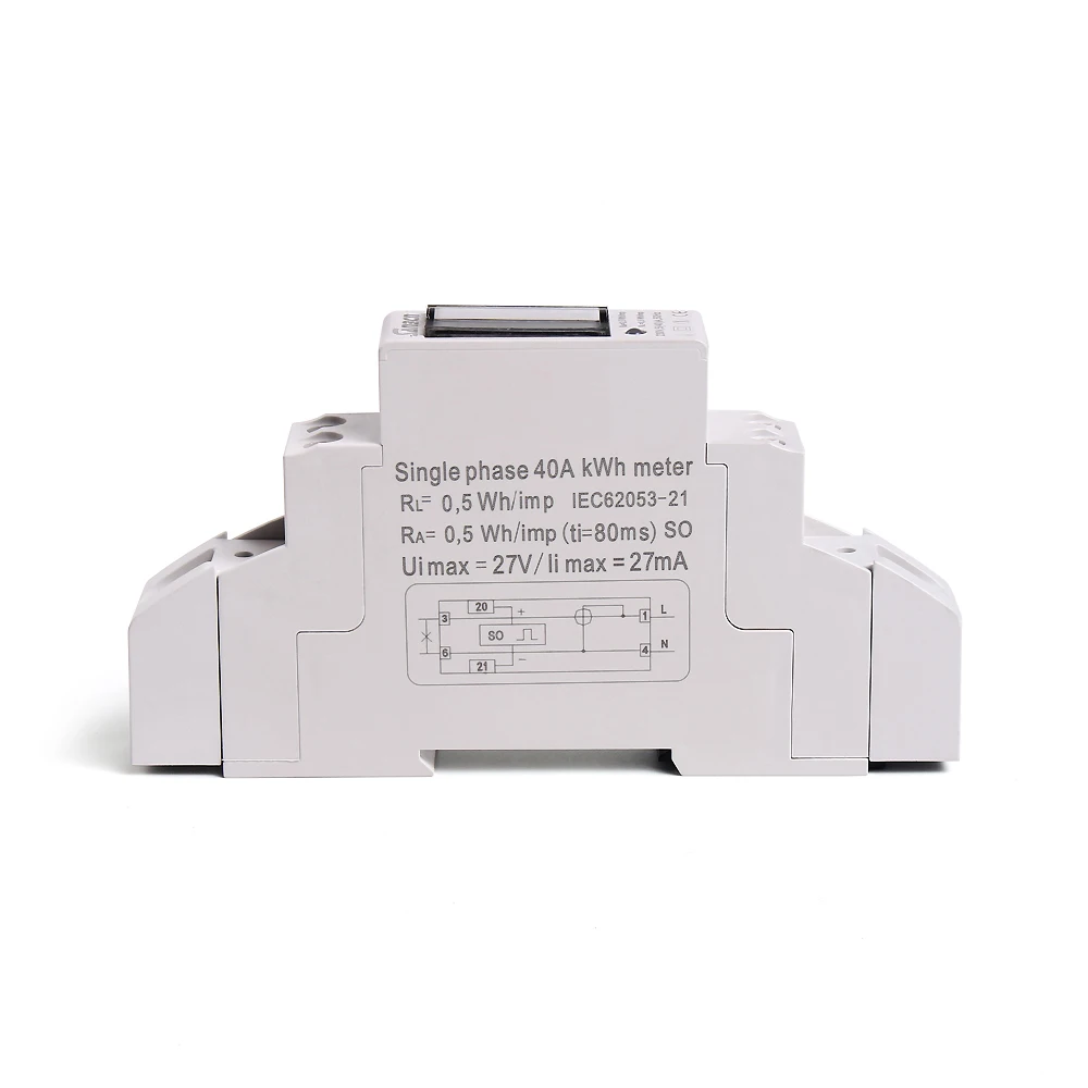 

home 110V 5(40)A 60Hz wattmeter single phase two wire high precision power consumption meter din rail electricity meter 2018 new