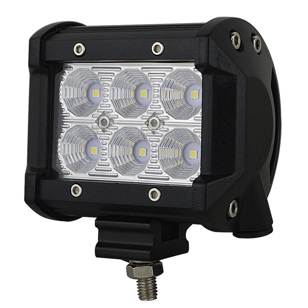 Sale-2-10pcs-LED-18W-Work-Lamp-4-Inch-Light-Bar-24v-12V-IP67-Spot-Flood