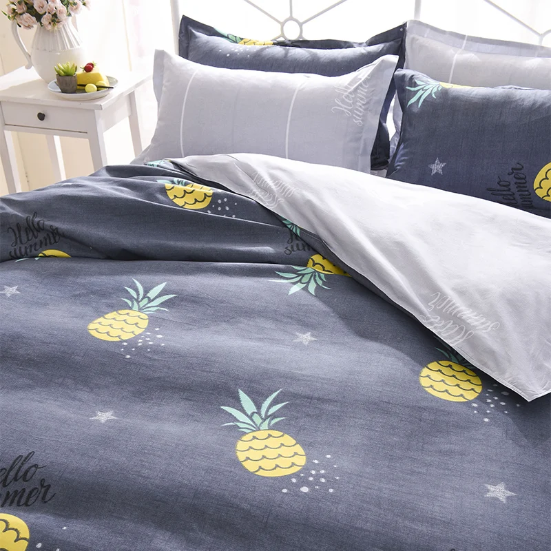 رمادي غامق و رمادي فاتح 4 قطع طقم سرير في حقيبة الأصفر الأناناس الكرتون لحاف غطاء الأزياء الحديثة طقم سرير الاطفال غرفة نوم استخدام رمادي غامق و رمادي فاتح 4 قطع طقم سرير في حقيبة الأصفر الأناناس الكرتون لحاف غطاء الأزياء الحديثة طقم سرير الاطفال غرفة نوم استخدام