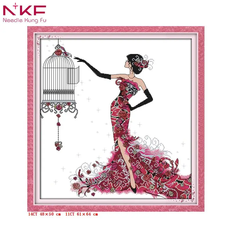 

Cage of grace diy kit chinese cross stitch patterns on canvas embroidery needlework sets counting patterns dmc 14ct home decor