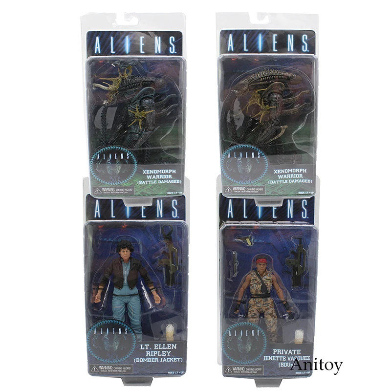 

NECA ALIENS Series Xenomorph Warrior Private Jenette Vasquez PVC Action Figure Collectible Model Toy 17-21cm